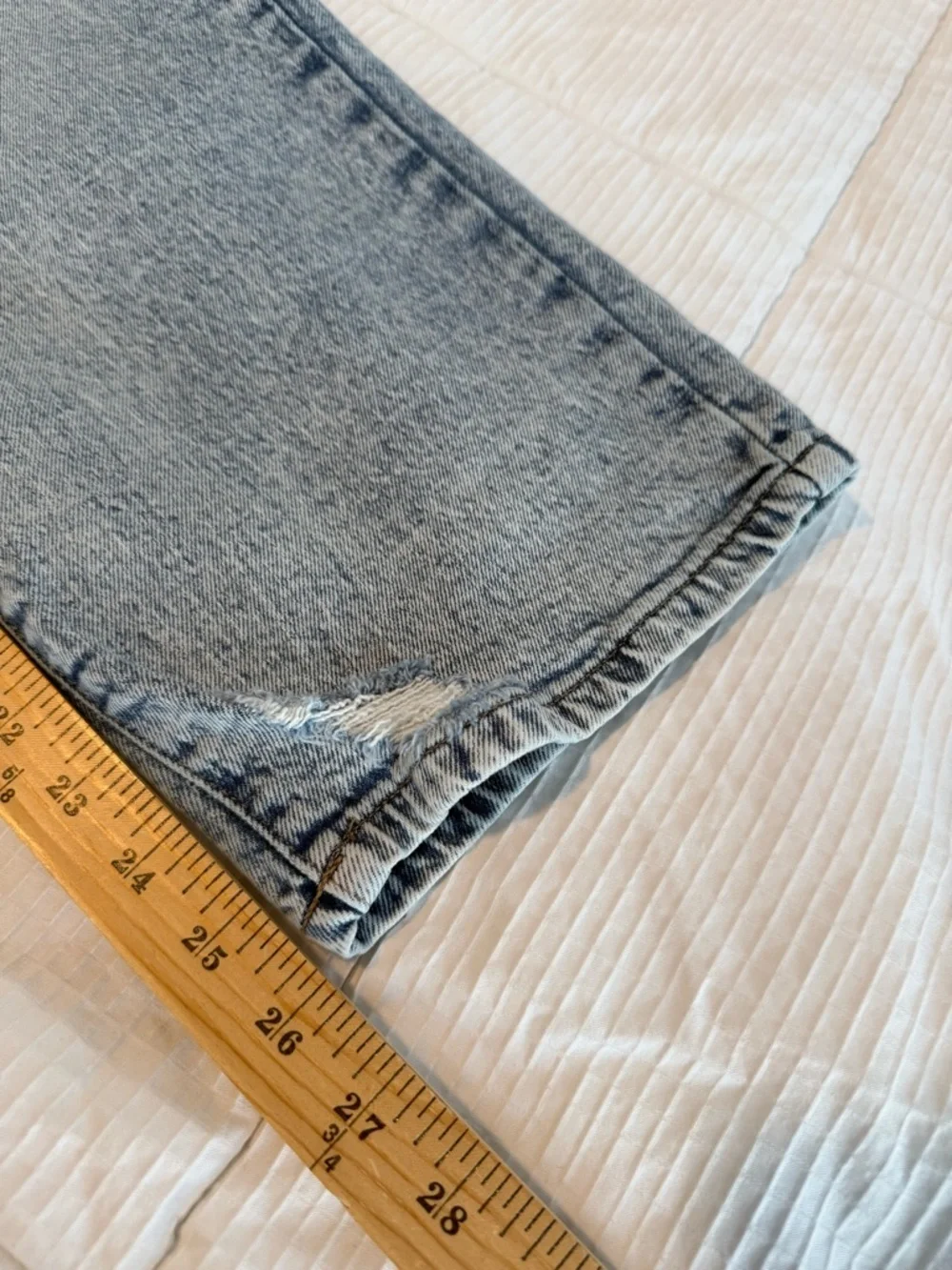 Edgely High Rise Light Wash Straight-Leg Ankle Jeans, size 10